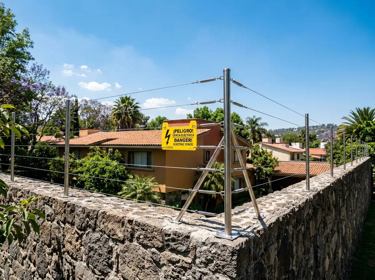 Instalación de cerca electrificada con energizador Yonusa en CDMX